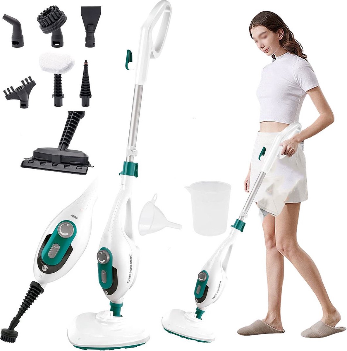 Stoomreiniger - Tapijtreiniger - Reinigingsmachine - Vlekkenreiniger - Wit