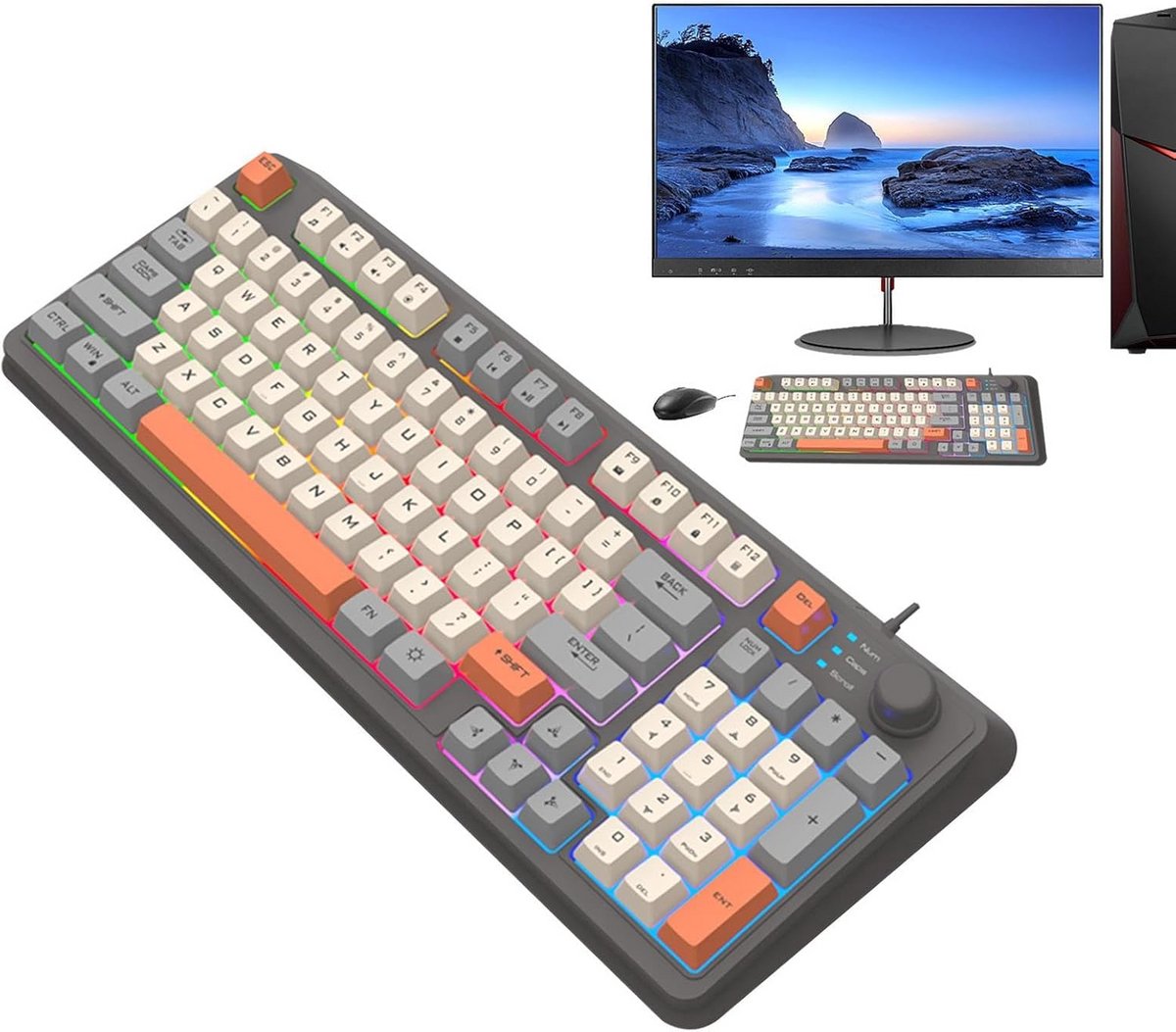 Mechanisch Gaming Toetsenbord met Achtergrondverlichting USB Kabel