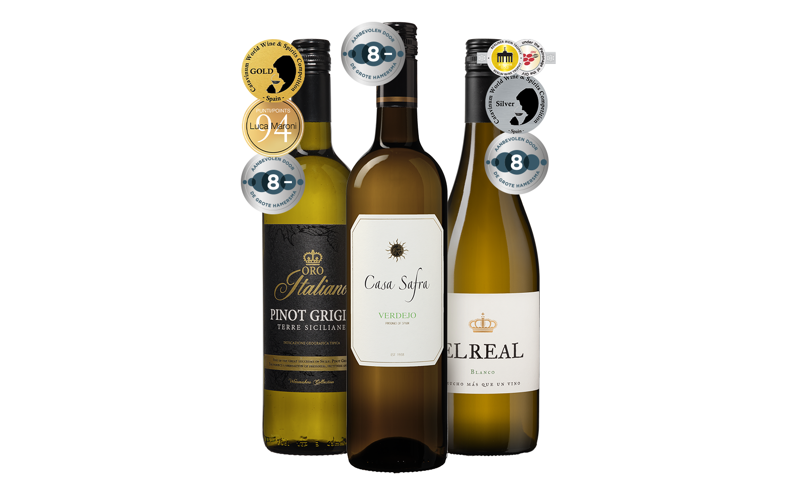 Wijnvoordeel Huisfavorieten Probeerpakket Wit (3 flessen)