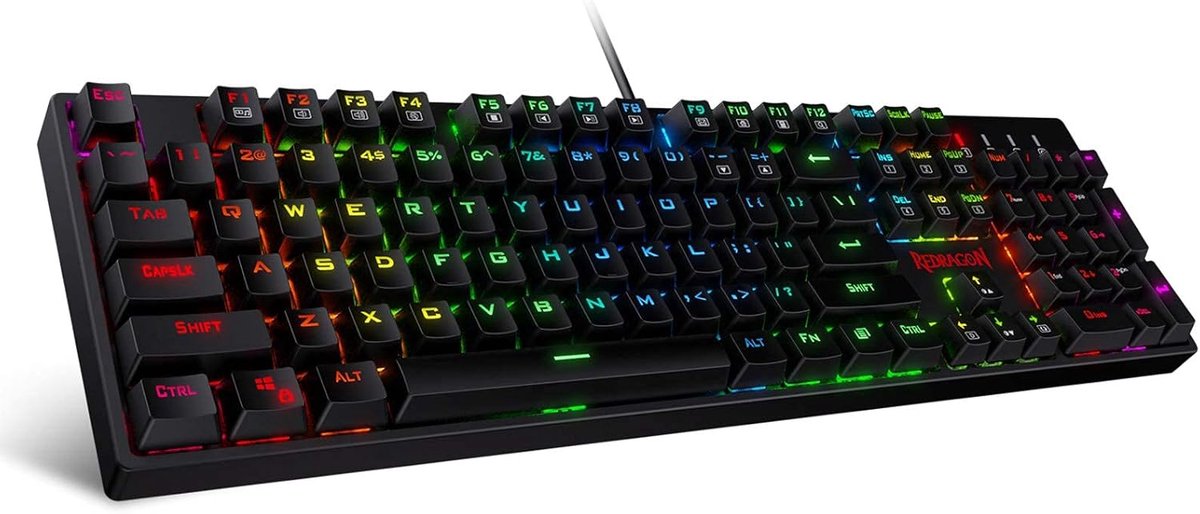 Mechanisch Gamingtoetsenbord met RGB Verlichting en 104 Toetsen - QWERTY Lay-out