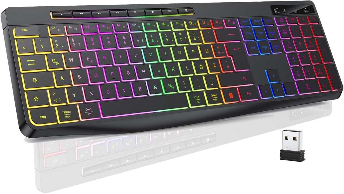Wireless Keyboard - Bluetooth Toetsenbord - Draadloos - Gaming - Qwerty - Toetsen