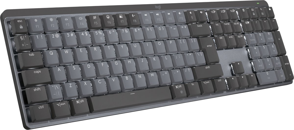 Logitech MX Mechanical - Draadloos Mechanisch Toetsenbord - Clicky - Qwerty - Grijs - Zwart