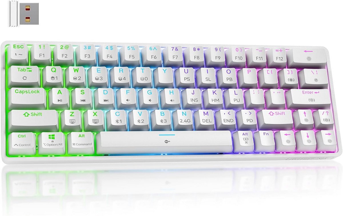 Wireless Keyboard - Bluetooth Toetsenbord - Draadloos - Gaming - Qwerty - Laptop