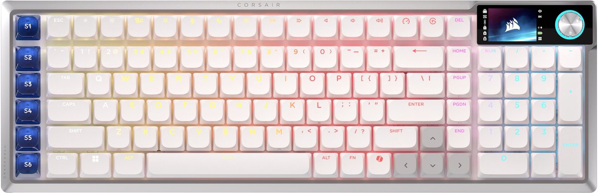 Corsair Vanguard Air 99 - Draadloze Gaming Keyboard - OPX Optisch - Stream Deck - US Qwerty - Wit