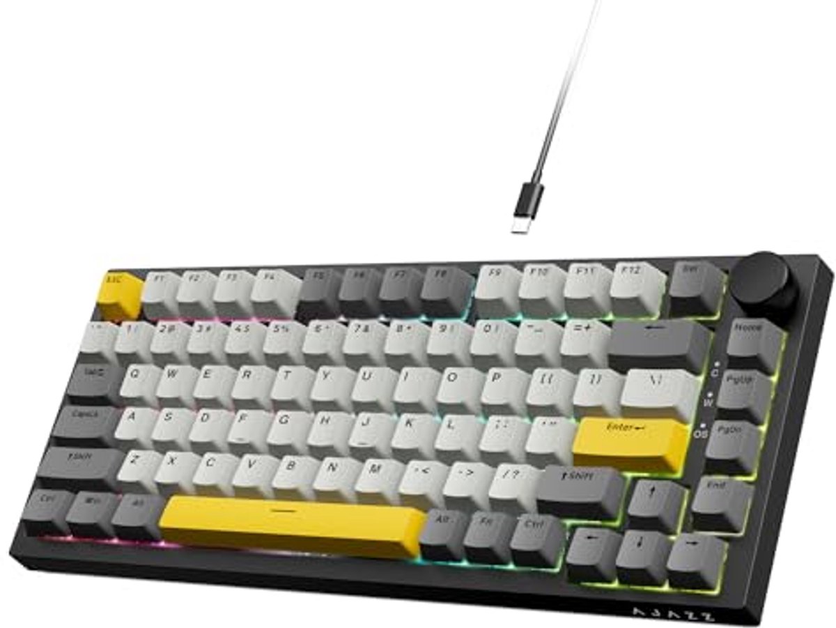 Mechanisch TKL Gamingtoetsenbord met RGB-verlichting en Hot-Swap Functie