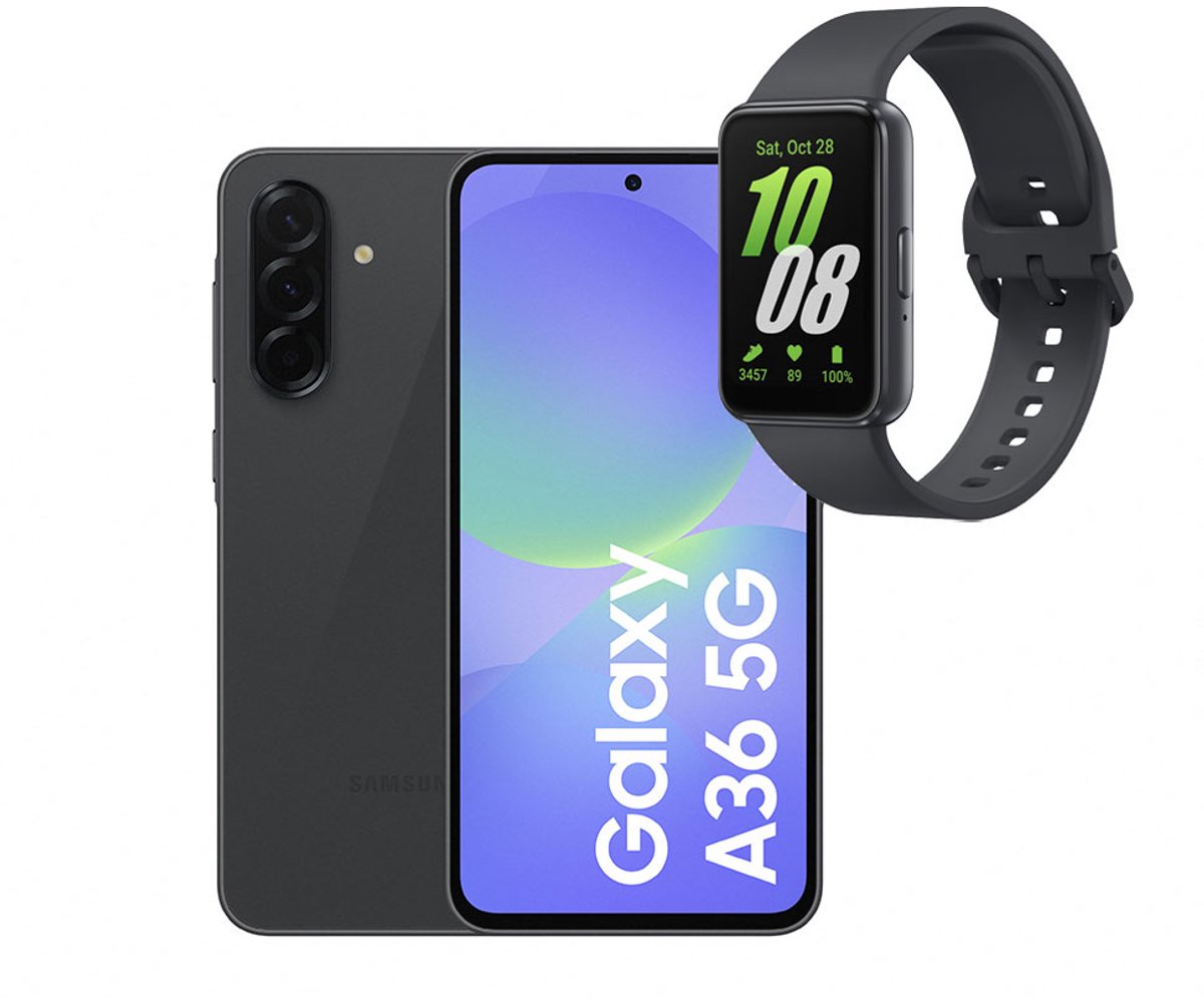 Samsung Galaxy A36 5G - 128GB - Awesome Black + Samsung Galaxy Fit3