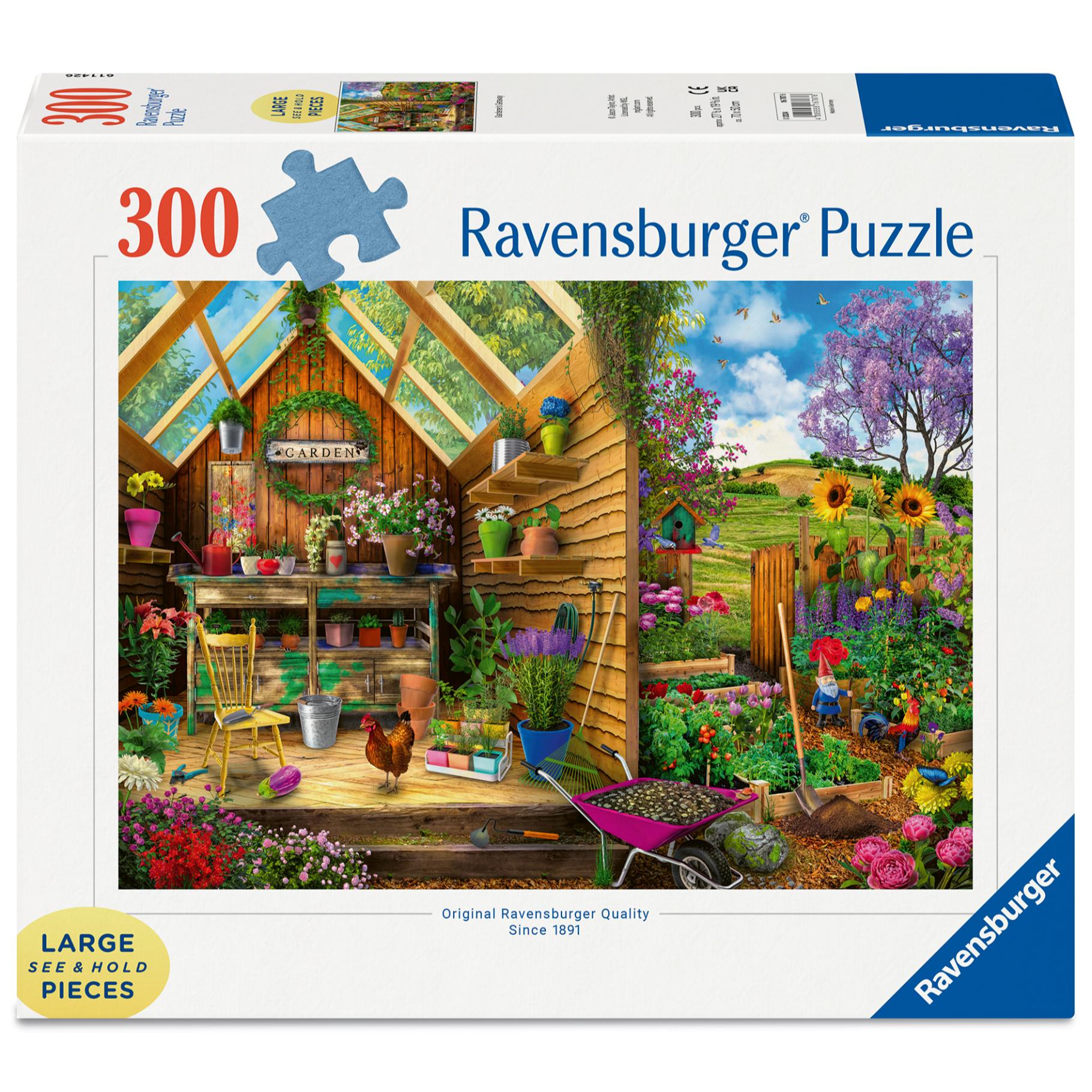 Top1Toys Ravensburger puzzel blik in het tuinhuis 300 stukjes extra groot