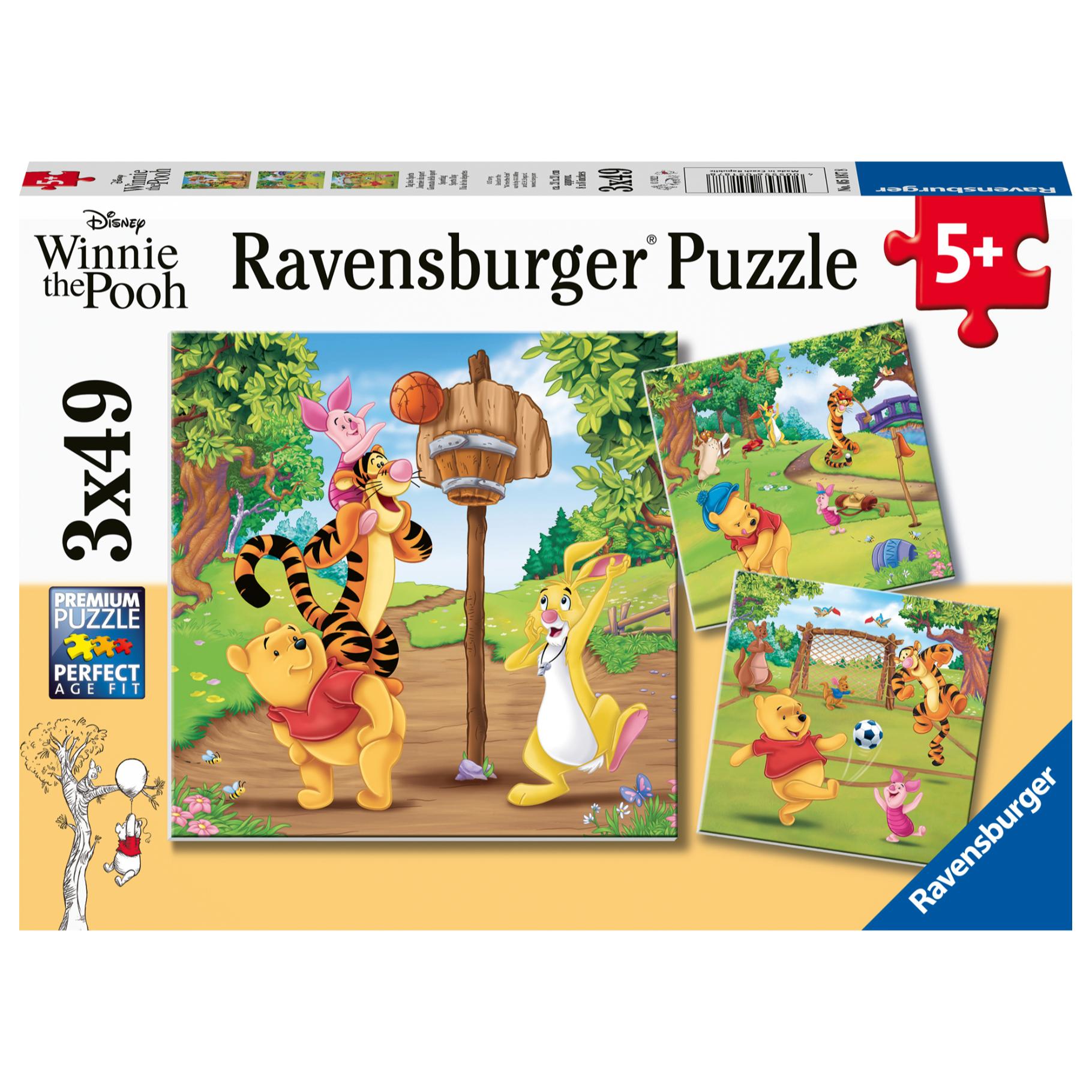 Top1Toys Ravensburger puzzel Winnie de Poeh: sportdag 3x49 stukjes