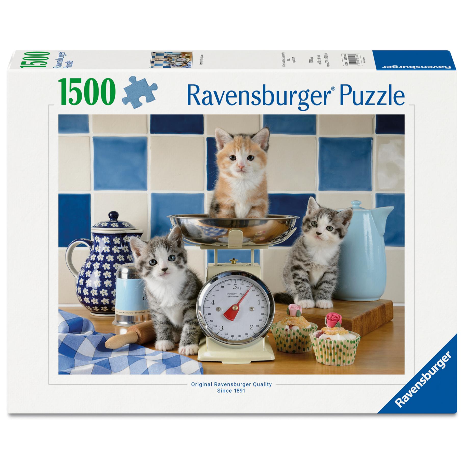 Top1Toys Ravensburger puzzel kittens in de keuken 1500 stukjes