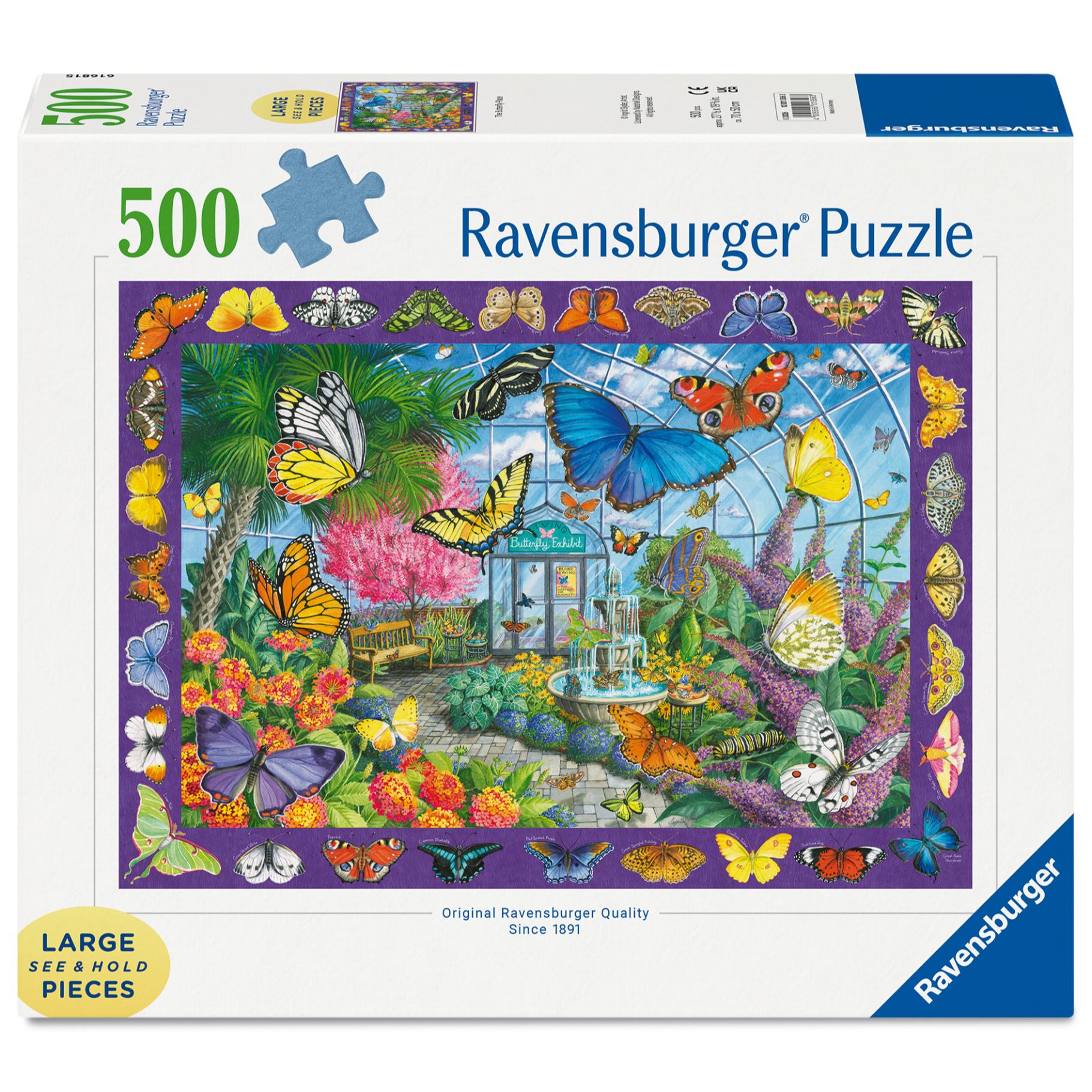 Top1Toys Ravensburger puzzel de vlindertuin 500 stukjes extra groot