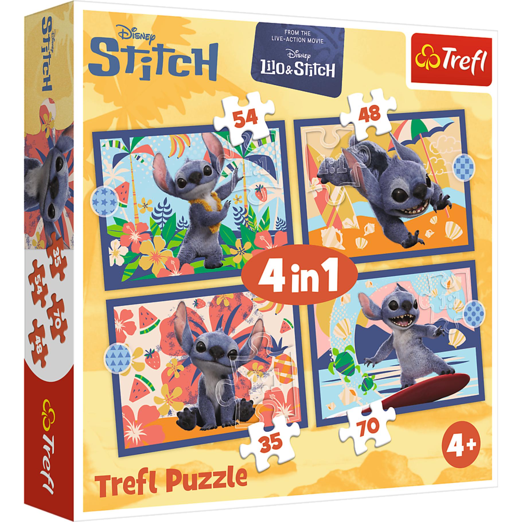 Top1Toys Puzzel 4 in 1 Stitch 35+48+54+70 stukjes