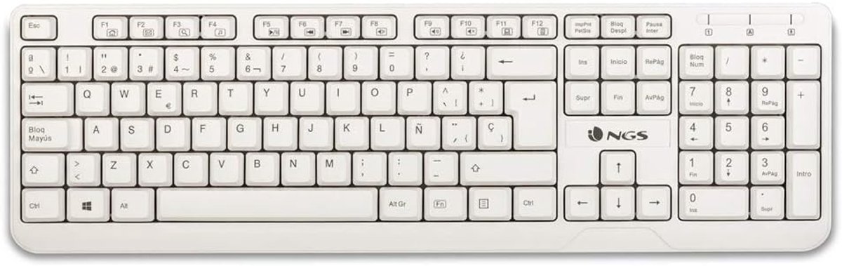 Universeel USB Toetsenbord QWERTY Spaans Layout - Plug & Play met 12 Multimediatoetsen