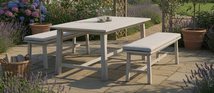 Ravello dining set 3pcs table 177x102x75/2 benches Eurofar - Eurofar