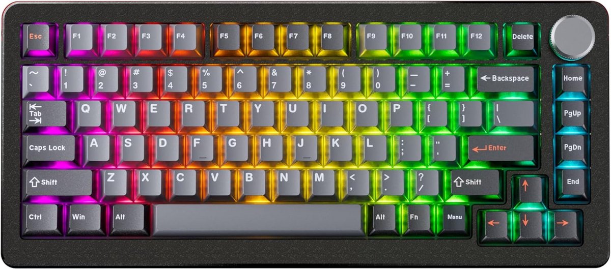 Compact Gaming Toetsenbord met Magnetische Schakelaars en RGB Verlichting - 82 Toetsen TKL