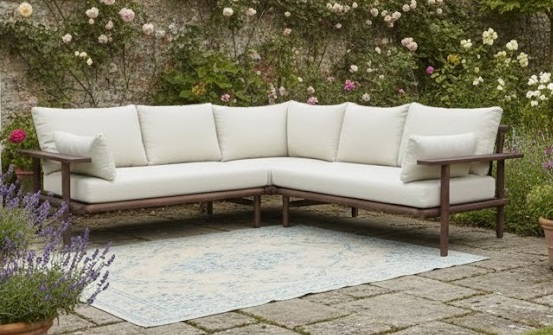 Laruna lounge corner set acacia vintage dark teak look Eurofar - Eurofar