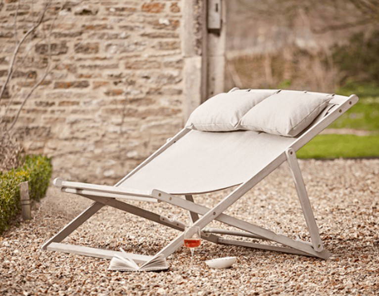 Durham double beach chair acacia fossil grey Eurofar - Eurofar