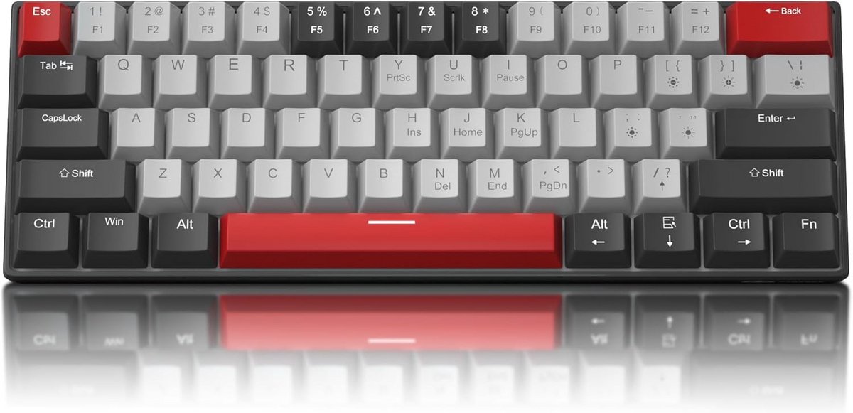 60% Mechanisch Gamingtoetsenbord met Blauwe Schakelaars en Afneembare Type-C Kabel