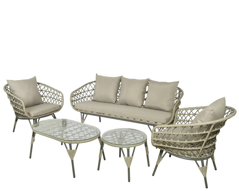 Decoris Sintra loungeset XL wicker grijs -