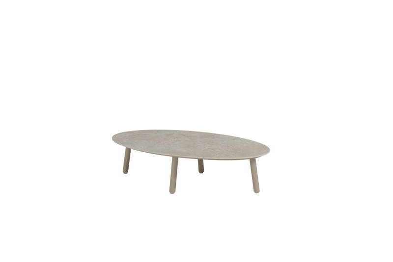 Taste Salute coffee tafel latte keramiek ellipse 120x65 cm - - Grijs