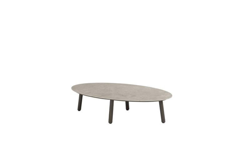 Taste Salute coffee tafel terre keramiek ellipse 120x65 cm - - Grijs