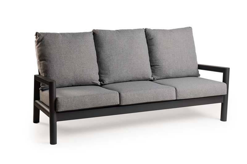 Tierra Outdoor Sevilla 3-zits lounge bank charcoal -