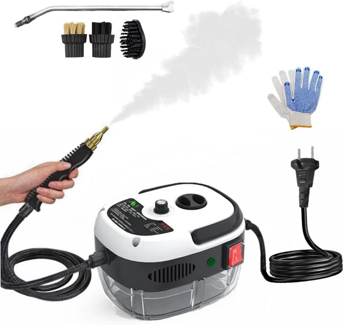 Draagbare Stoomreiniger - Handstoomapparaat - Diepe Reiniging - Hoge Druk Stoom - 13 x 15 x 19 cm