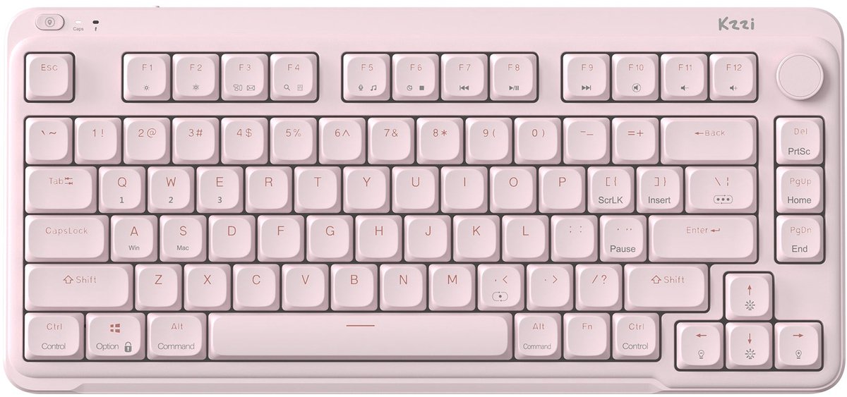 KZZI I75 - Toetsenbord - Roze - Low Profile - Red Switch