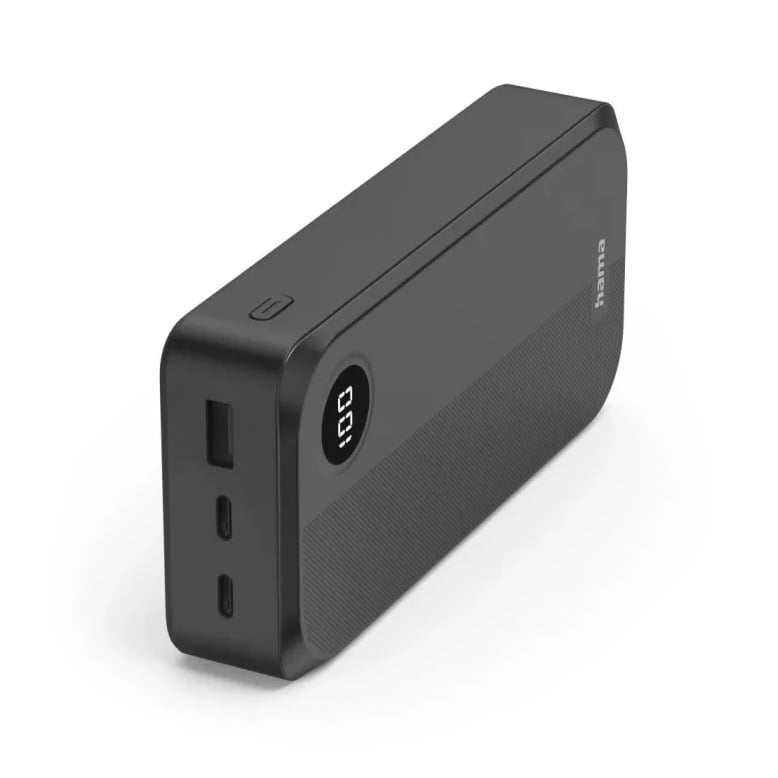 Hama Power Pack 20.000mAh 3 Uitgangen: 2X USB-C 1X USB-A Powerbank - Zwart