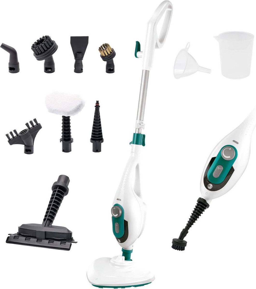 MKSS® Stoomreiniger Vloer - Stoomreinigers - Steam Mop - Wit met Groen
