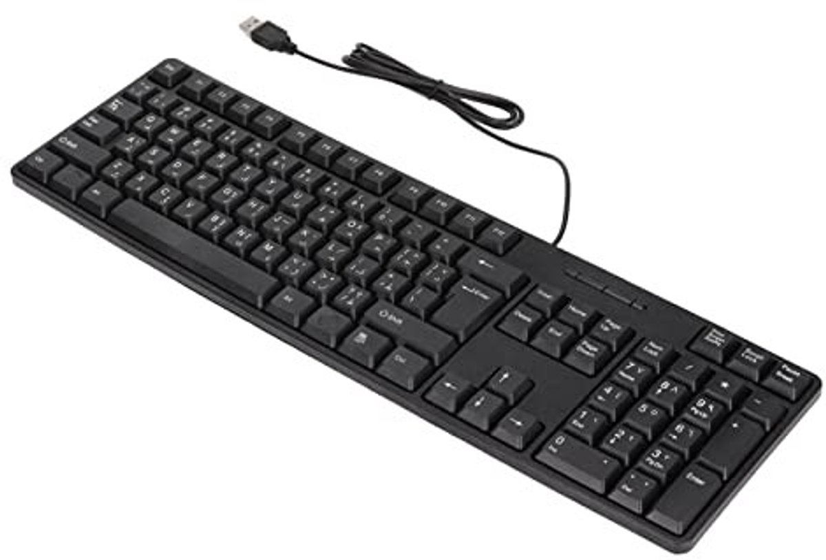 Allecto - Toetsenbord - Bedraad - USB - Arabisch - Desktop - Zwart - 104 Toetsen - ABS - Computers