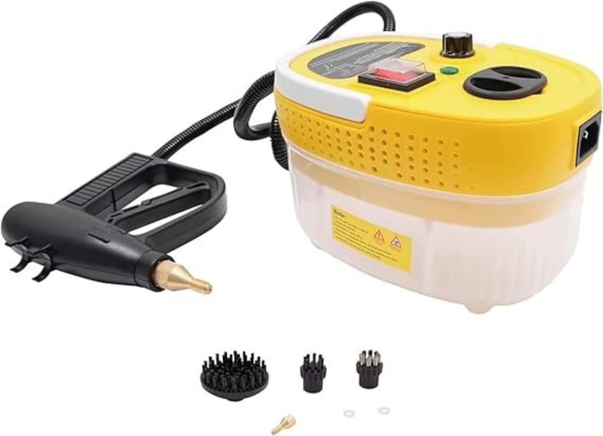 SAVI® Stoomreiniger Bank - Vlekkerreiniger - Tapijtreiniger - 2500W - Geel - 19cm x 15cm x 13cm