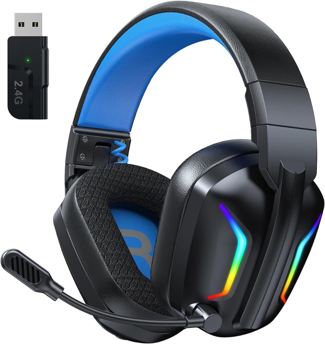 CLVP® Game Headset - Koptelefoon Gaming - Met Microfoon - Zwart n Blauw
