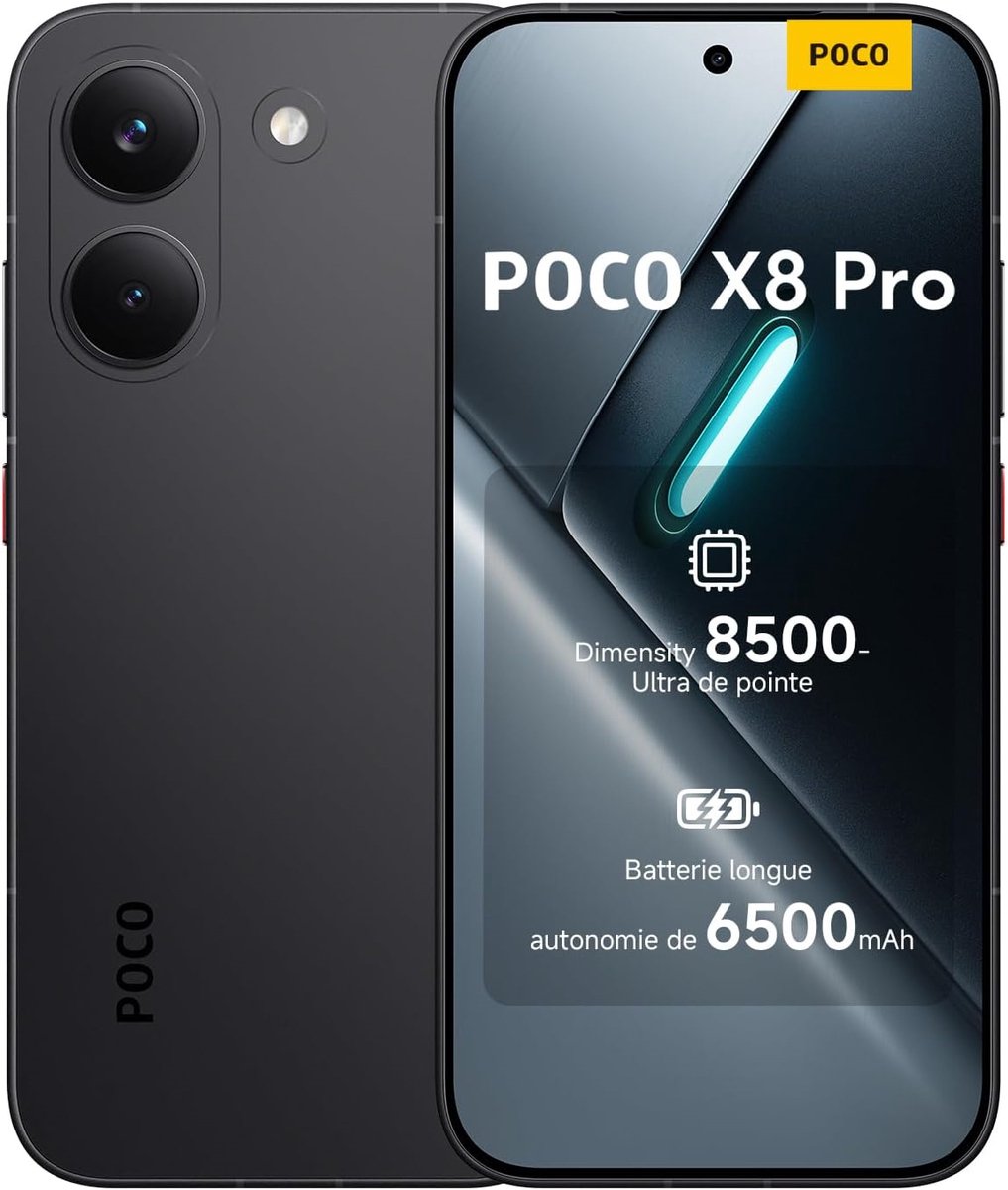 Xiaomi POCO X8 Pro - 8GB + 256GB - Zwart - 6500mAh batterij - Dimensity 8500 Ultra - 6,59" AMOLED