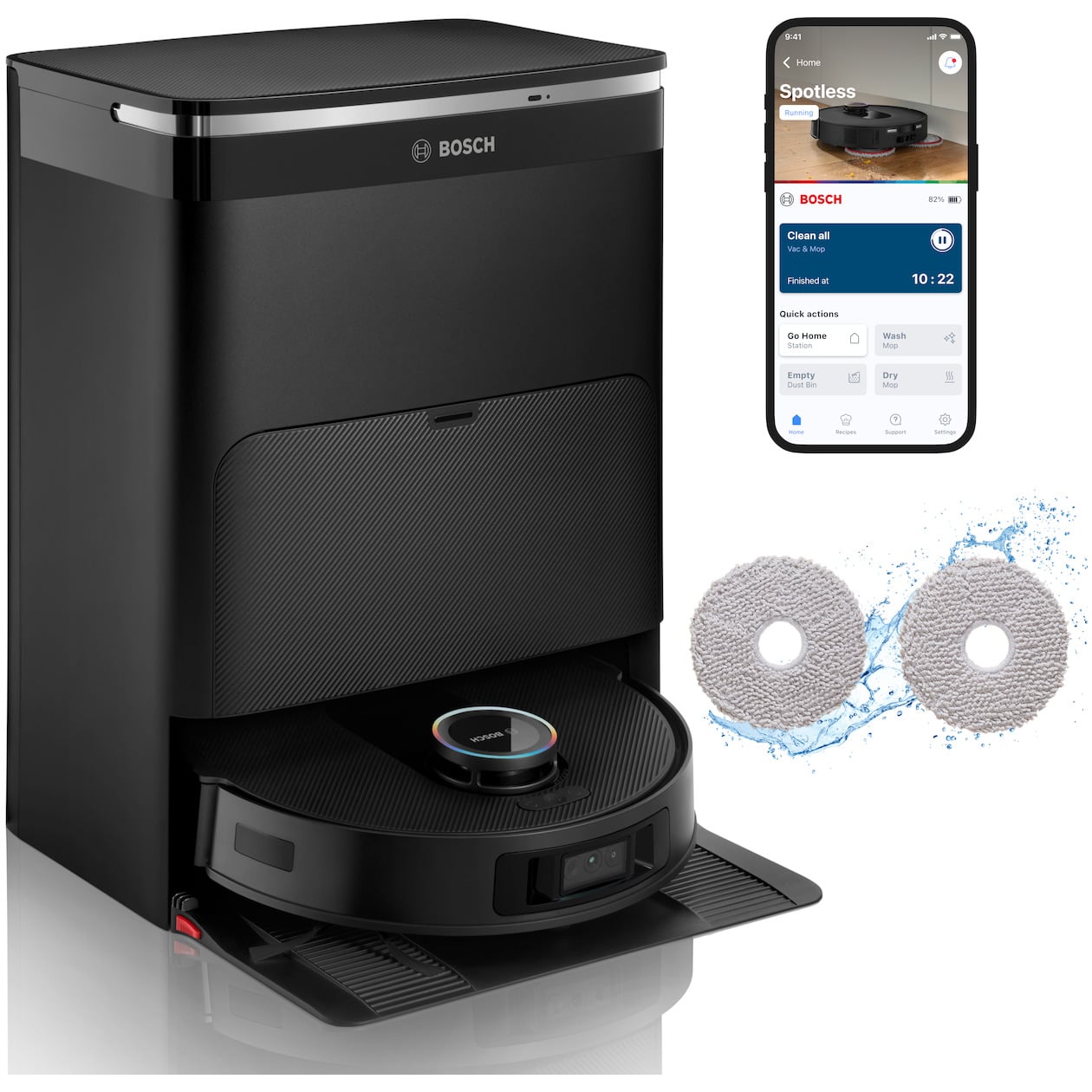 Bosch BCRDW3BX Robot stofzuiger - Zwart