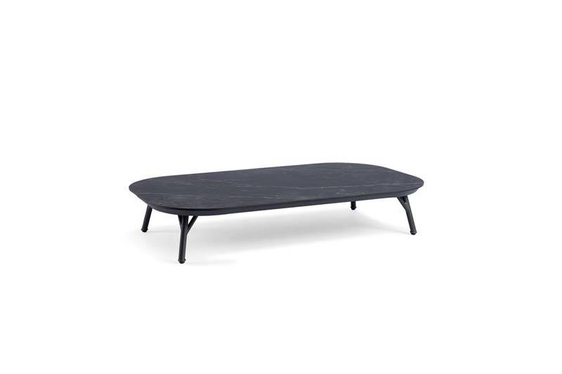 Tierra Outdoor Nora salontafel trespa marble charcoal 120 x 70 cm -