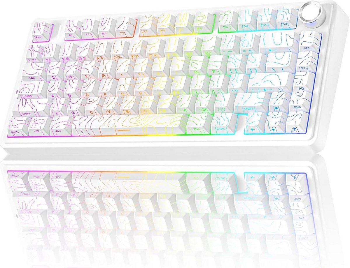 Mechanisch TKL Toetsenbord Hot Swap RGB Draadloos met Meerdere Connectiviteit Opties