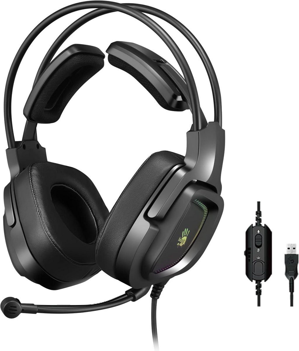 Gaming Headset met 7.1 Surround Sound USB Zwart