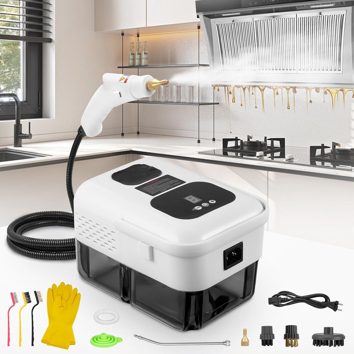 Draagbare Hand Stoomreiniger met Verstelbare Handgreep voor Grondige Huisreiniging