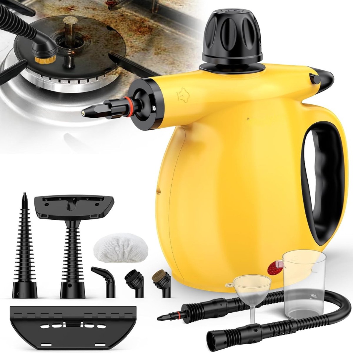 RONN® Stoomreiniger badkamer - Stoomreiniger - Stoomreinigers - Geel - 26cm x 16cm x 16cm