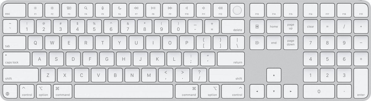 Apple Magic toetsenbord Universeel USB + Bluetooth QWERTY Amerikaans Engels Wit