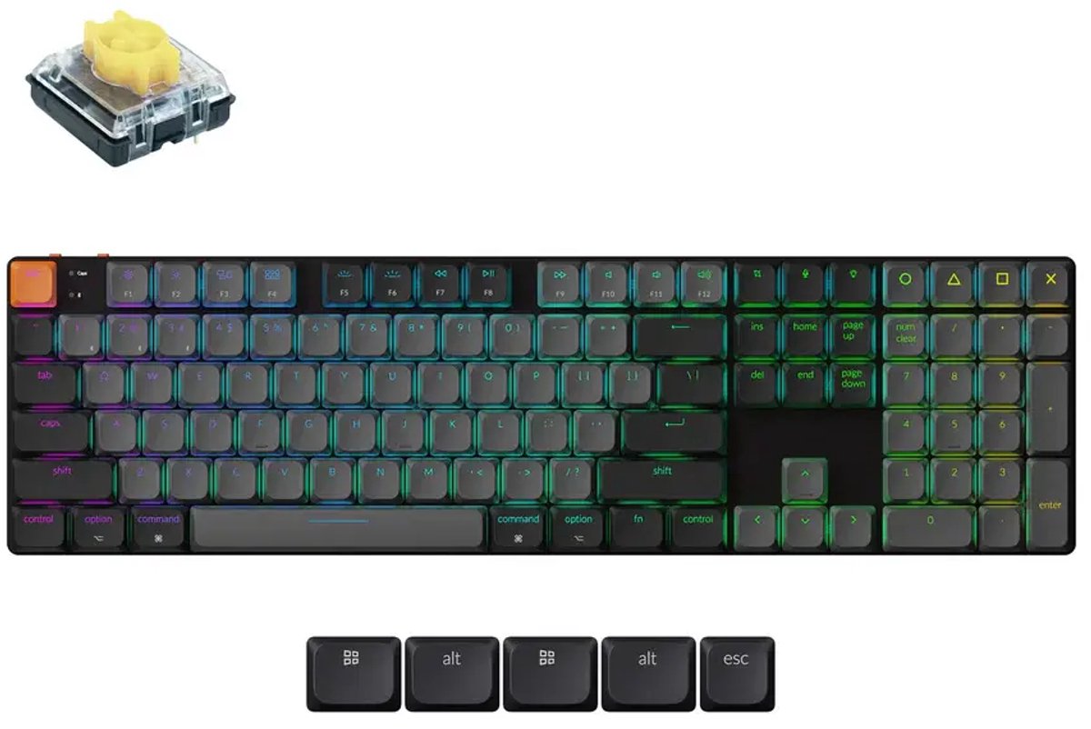 Keychron K5 QMK RGB toetsenbord V2 banana switch