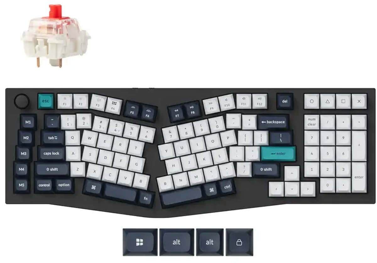 Keychron Q13 Max QMK toetsenbord Alice Layout red switch