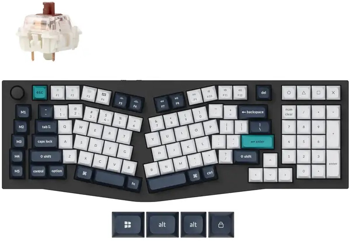 Keychron Q13 Max QMK toetsenbord Alice Layout brown switch