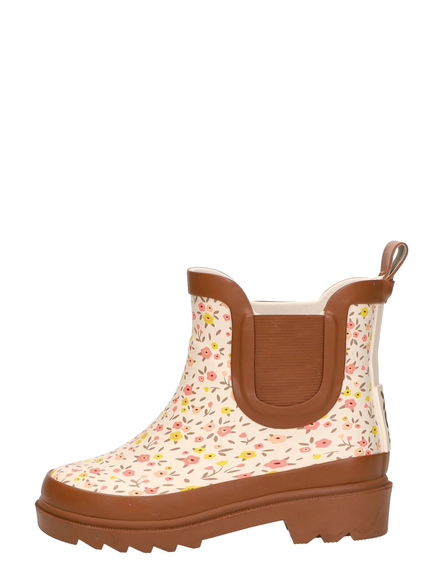 Xq Footwear - Kids Print Chelsea Rubber Rainboot - Beige
