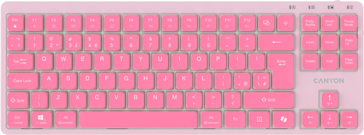 Canyon OnType 10 - Mechanisch Toetsenbord - Roze - Laag Profiel - TKL