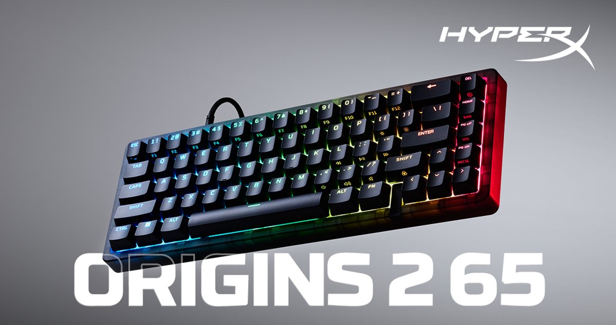 HyperX Origins 2 65 – Compact 65% mechanisch gaming‑toetsenbord – RGB – US QWERTY