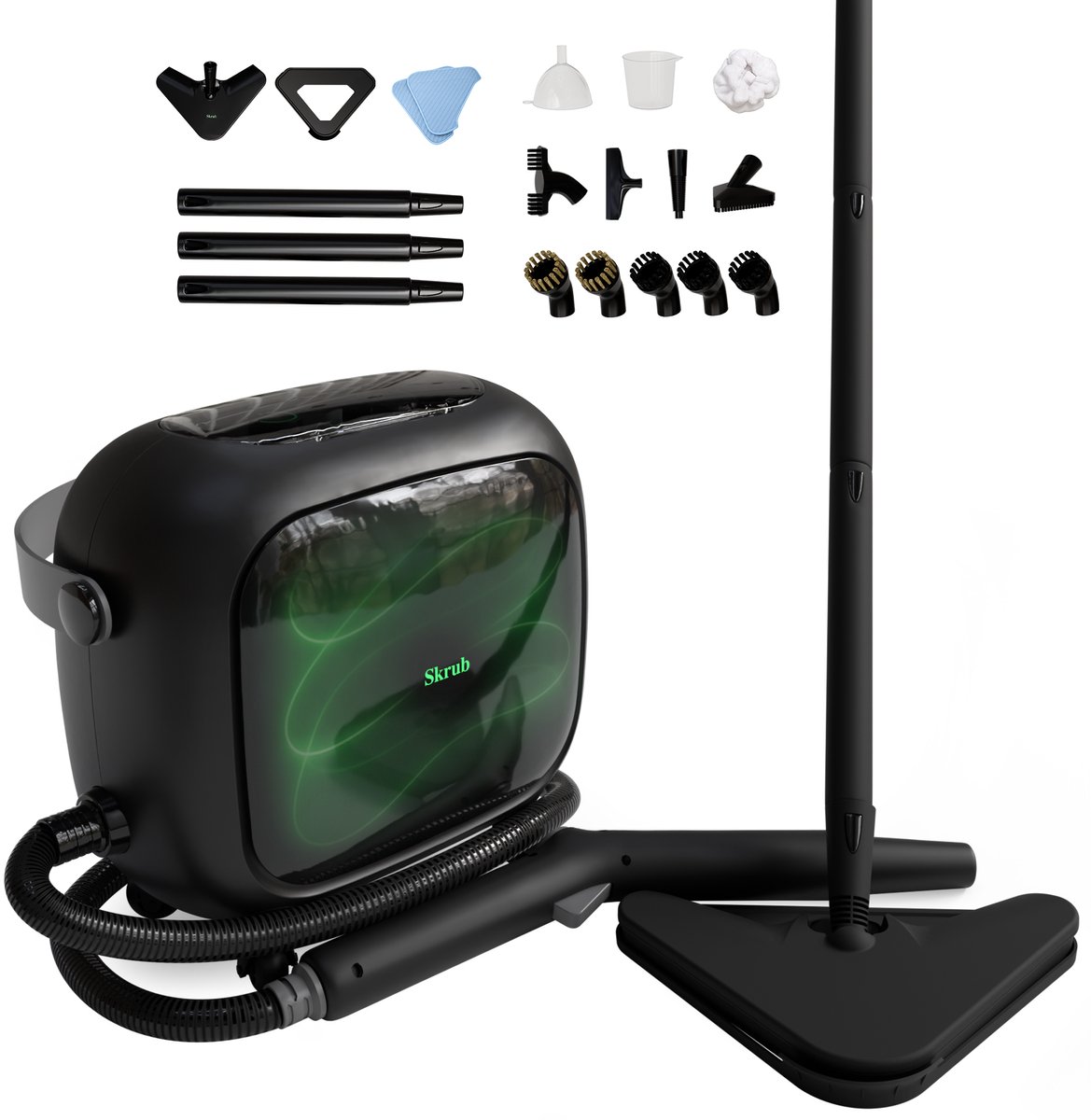 Skrub Stoomreiniger PRO – 45 Min Stomen – 3.5 Bar 1500W – Handstomer & Tapijtreiniger