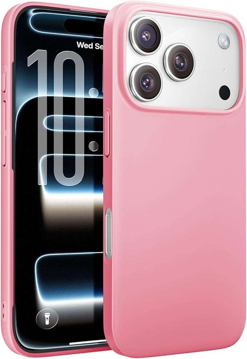 Lisen - Ultra-Cienke Siliconen Hoes - iPhone 17 Pro - MagSafe - Matte Roze