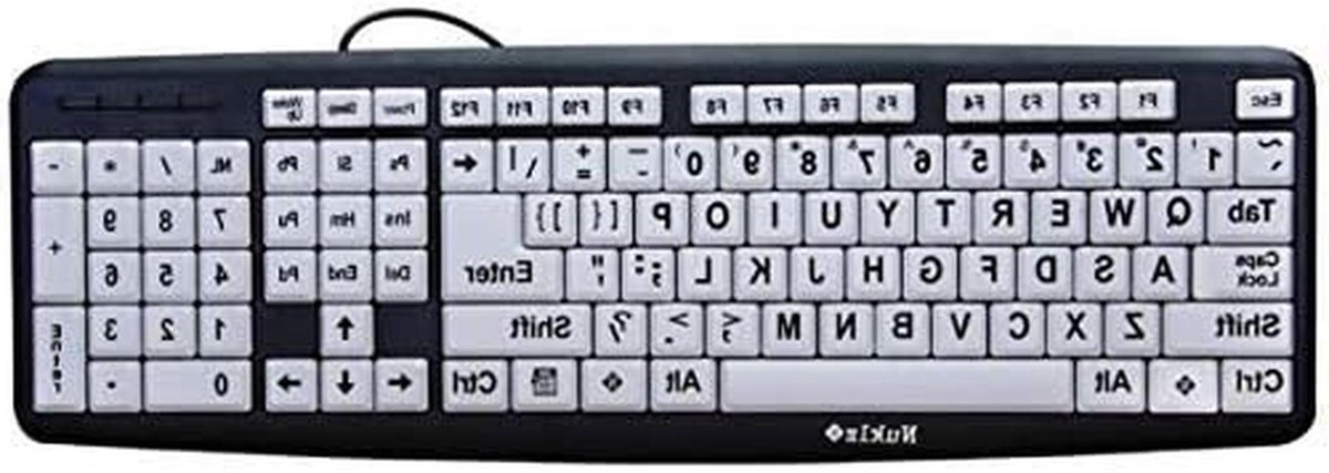 Groot Toetsenbord - Toetsenbord met Grote Toetsen - Typen met Visuele Hulp - Hoog Contrast Letters