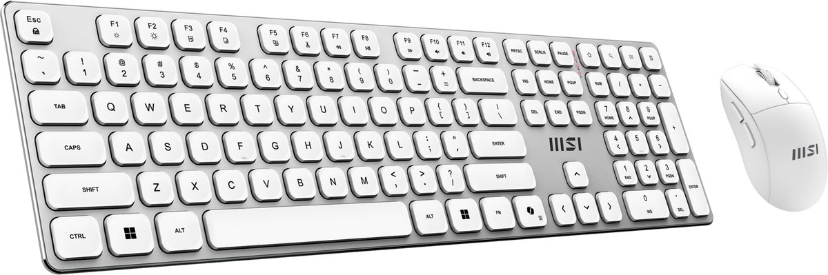 MSI Forge K210 Wireless Combo - Toetsenbord en Muis - Qwerty - Wit